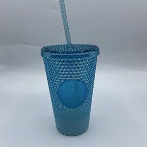 Starbucks Studded Blue Gradient Bling Ombre Cold Cup Tumbler‎ Grande 16oz NEW